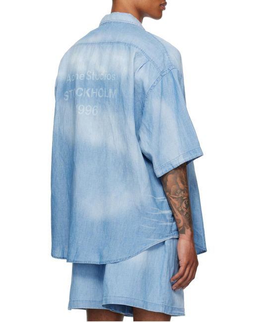 Acne Blue Denim Shirt for men