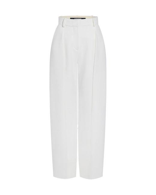 Jacquemus White Wide-Leg Trousers