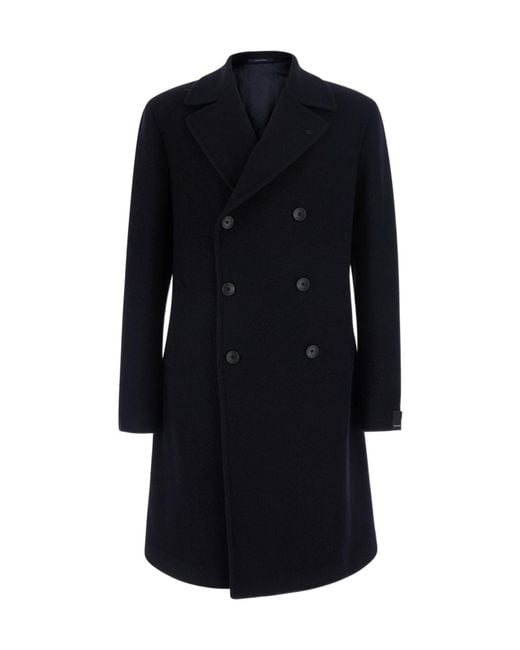Tagliatore Blue Long-Sleeved Coat for men
