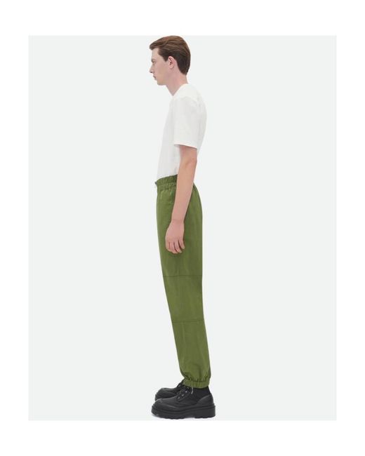 Bottega Veneta Green Logo Zipper Casual Pants for men