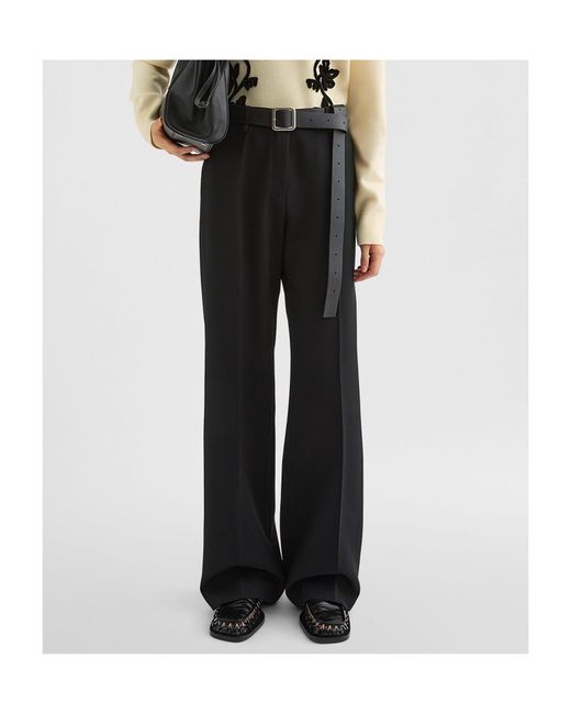 Jil Sander Black Wool Gabardine Tailored Trousers