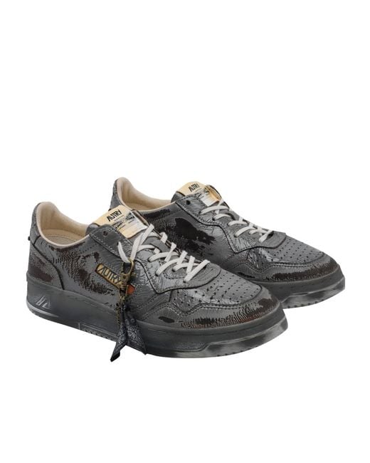Autry Gray Round-Toe Sneakers for men