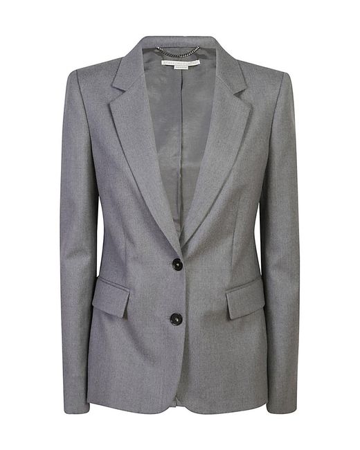 Stella McCartney Gray Single-Breasted Tailored Blazer