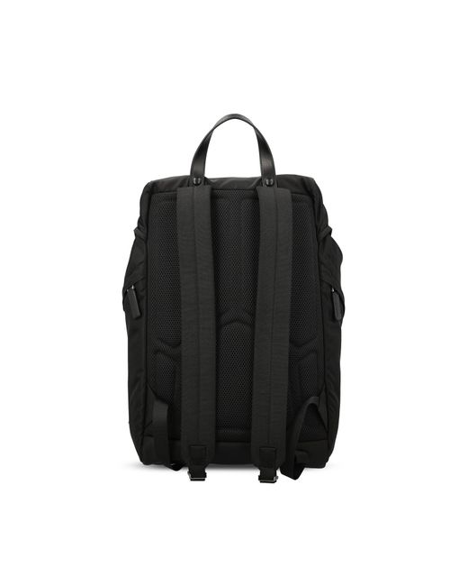 Prada Black Logo Backpack for men
