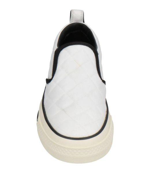 Dolce & Gabbana White Solid Color Round-Toe Sneakers