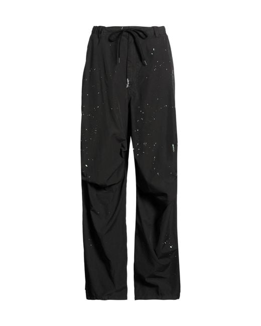 MM6 by Maison Margiela Black Loose Straightleg Trousers