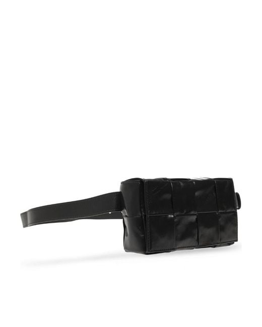 Bottega Veneta Black Mini Cassette Fanny Pack for men