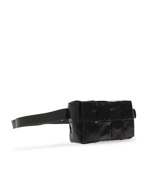 Bottega Veneta Black Mini Cassette Fanny Pack for men