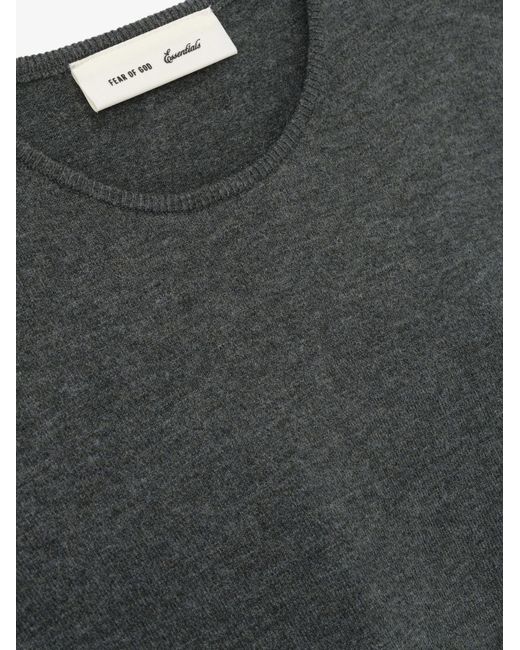 Fear Of God Gray Long-Sleeved Knitwear