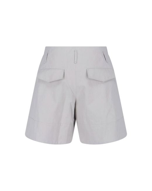 Low Classic Gray Pleated Tailored Shorts