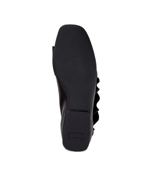 Camper Black Casi Myra Leather Ballerinas