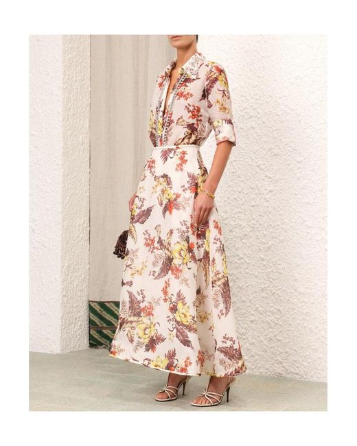 Zimmermann White Matchmaker Tropical Shirt
