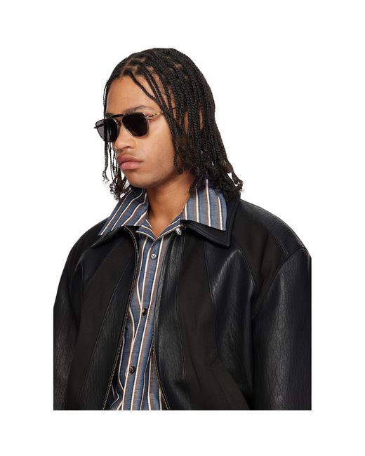 Cutler & Gross Metallic Cutler And Gross X The Great Frog Collaboration Capri Rectangular Sunglasses for men