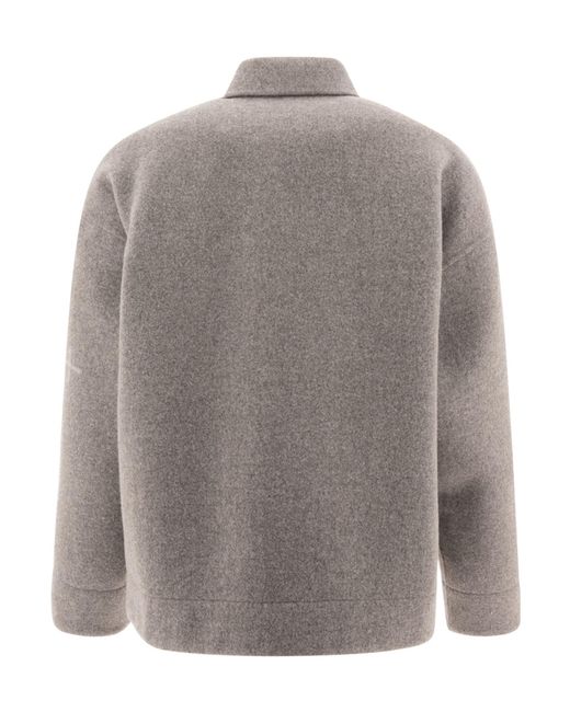 Jil Sander Gray Premium Wool Relaxed Blazer for men