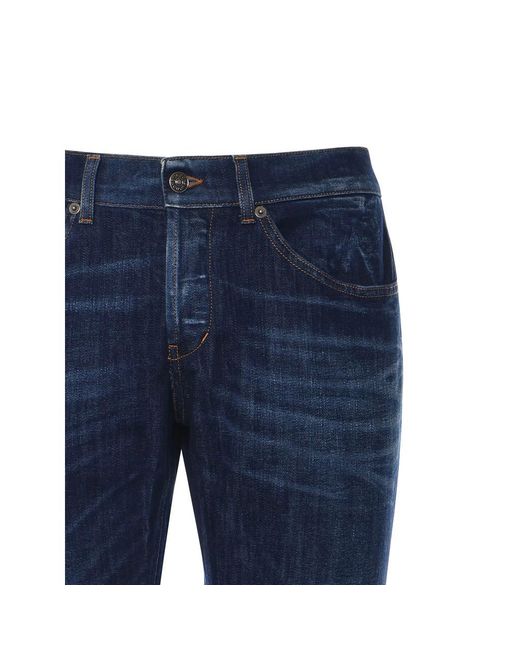 Dondup Blue Jeans With Belt Loops for men