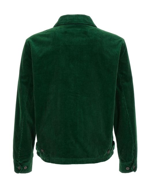 Polo Ralph Lauren Green 8 Wale Corduroy Pony Embroidered Windbreaker for men