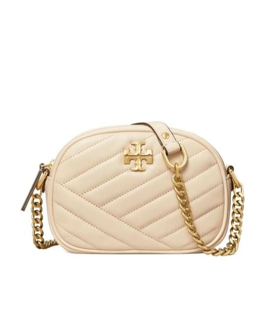 Tory Burch Natural Kira Chevron Small Camera Bag