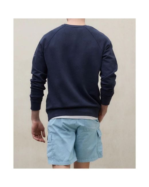 Ecoalf Blue Crew Neck Sweatshirt for men