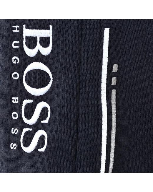 Boss Blue Embroidered Logo Sweatpants for men