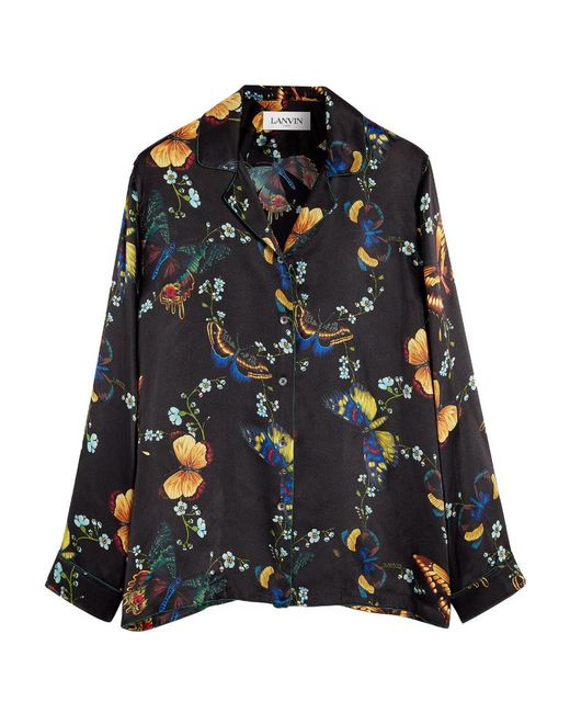 Lanvin Black Logo-Printed Shirt