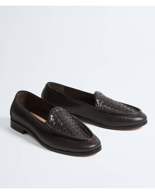 Bottega Veneta Black Silenzio Loafers for men