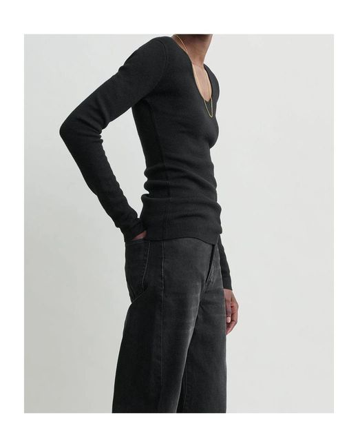 Totême  Black Long-Sleeved Knitwear