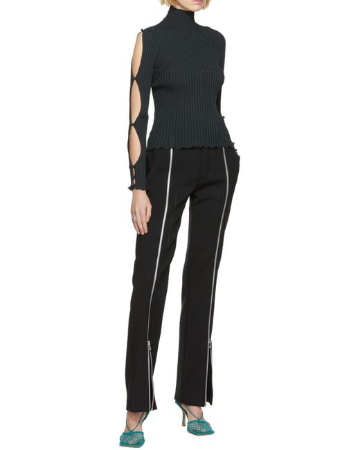 Bottega Veneta Black Cut-Out Turtleneck Sweater
