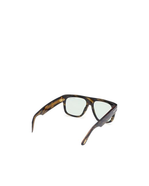 Tom Ford White Eyewear Pilot Frame Sunglasses for men