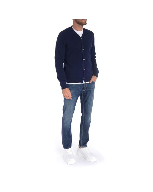 Comme des Garçons Blue Logo Cardigan for men