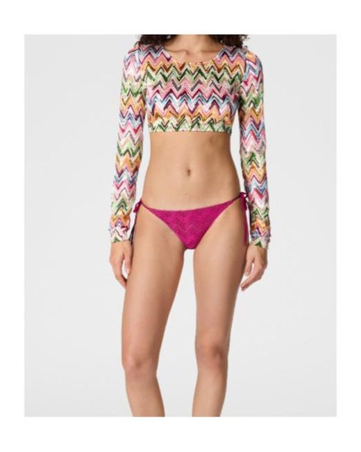 Missoni White Zigzag Motif Crop Top