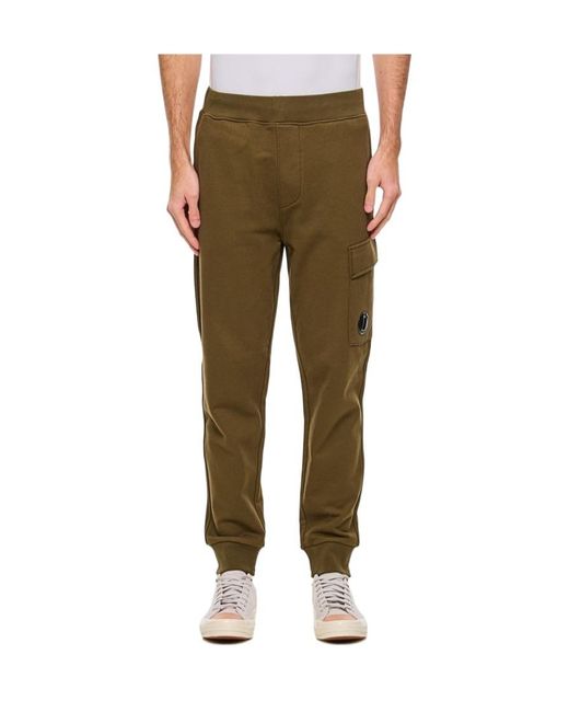 C P Company Green Elastic Waist Sweatpants for men