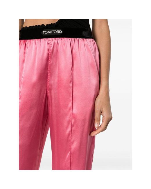 Tom Ford Pink Pants With Logo