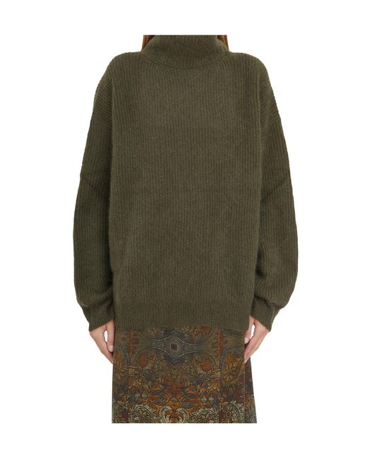 Uma Wang Green Turtleneck Sweater