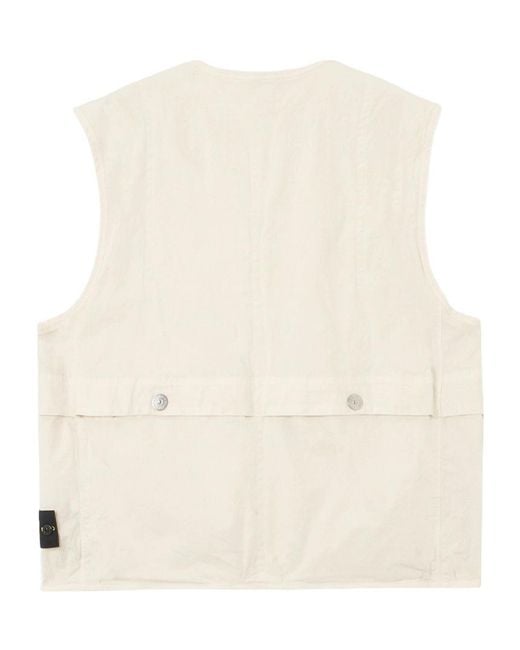 Stone Island Natural Logo-Patch Gilet for men