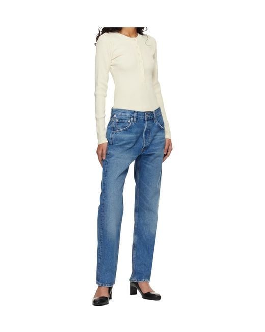 Citizens of Humanity Blue Anissa Straight Leg Jeans