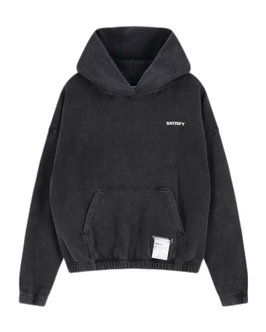 Satisfy Black Softcell Relaxed Hoodie for men