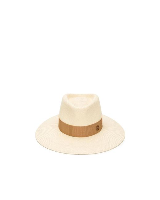 Maison Michel White Charles Fedora Hat for men