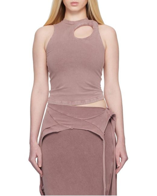 OTTOLINGER Purple Donut Exo Cutout Tank Top