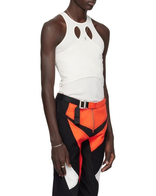 Dion Lee Red Mobius Loop Cut-Out Tank Top