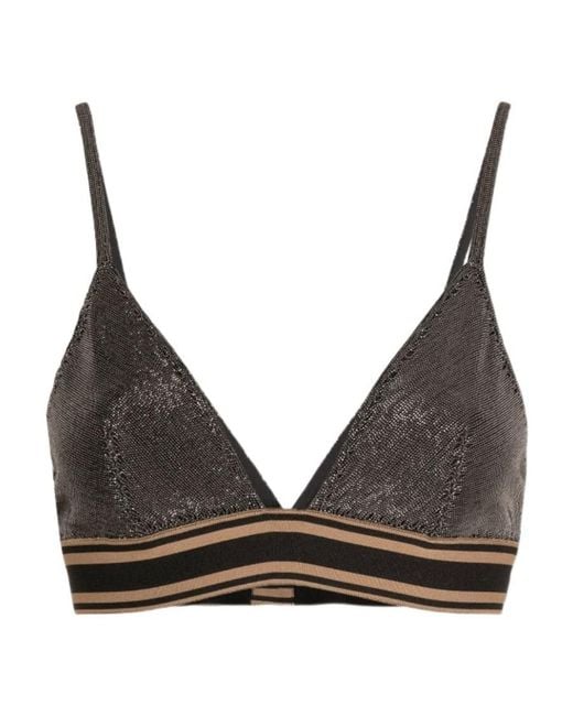 Brunello Cucinelli Black V-Neck Bralet