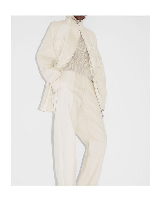Fendi White Ff Motif Turtleneck Knit Jumper