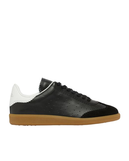 Isabel Marant Black Round Toe Low-Top Sneakers