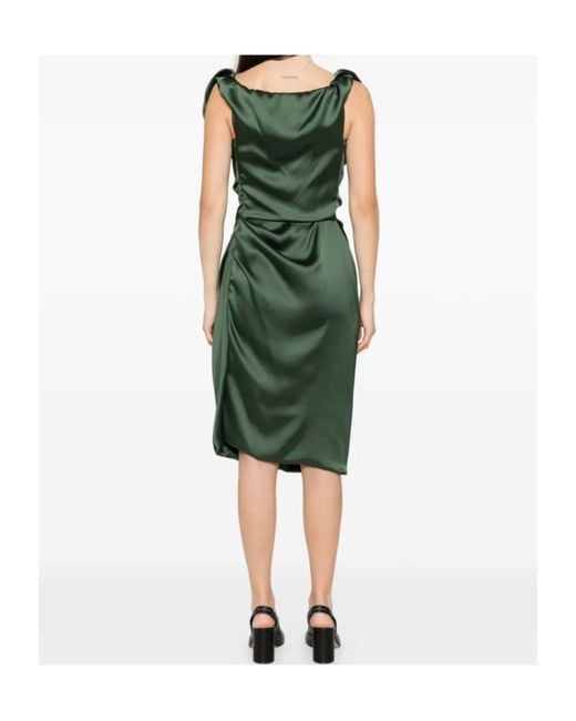 Vivienne Westwood Green Ginnie Amber Draped Dress