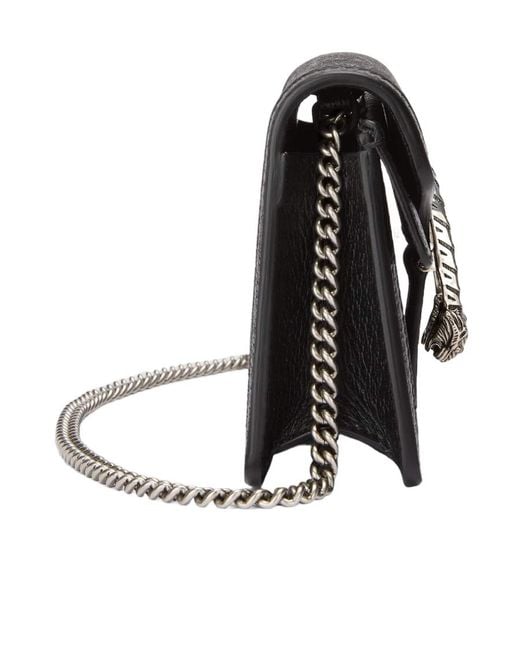 Gucci Black Dionysus Series Gg Super Mini Shoulder Bag