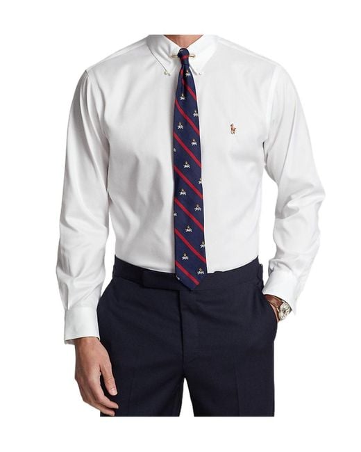 Polo Ralph Lauren Blue Polo Pony-Embroidered Chambray Shirt for men
