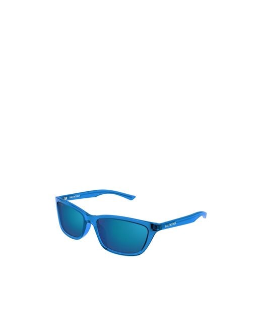 Balenciaga Blue Eyewear Rectangle-Frame Sunglasses for men