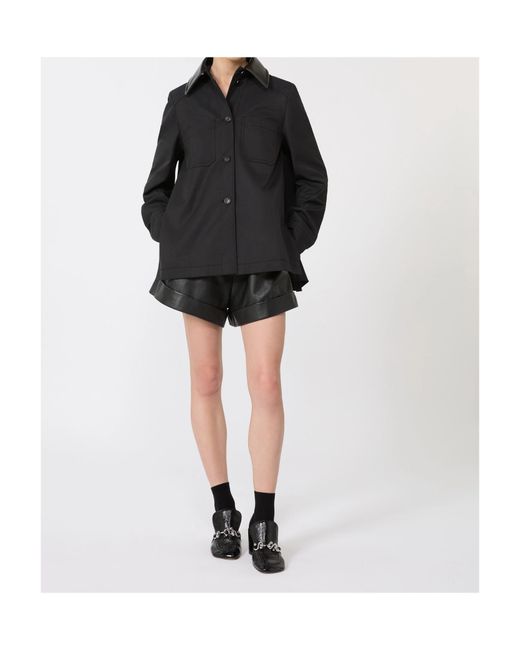 Sportmax Black Superbo Button-Up Overshirt