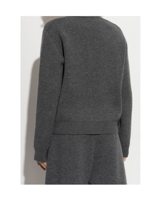 Lisa Yang Gray Aleya Zip-Up Cardigan