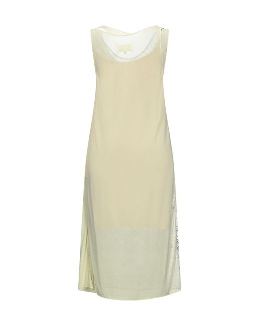 Maison Margiela White Scoop Neckline Dress
