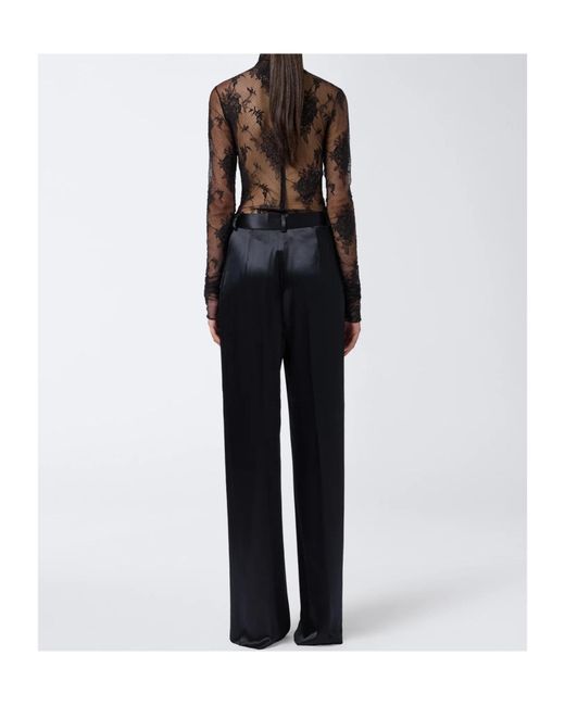 ANDAMANE Gray Floral Lace Bodysuit